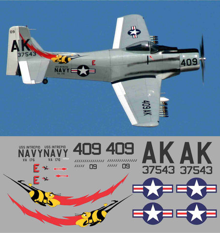 A-1 Skyraider VA-176  409/AK Graphics Set