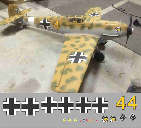 Bf-109 Yellow 4 JG 27 Graphics Set