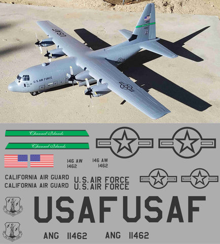 C-130 Gunship Channel Islands California ANG Graphics Set