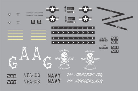 F-18 Jolly Rogers 70th Anniversary Graphics Set
