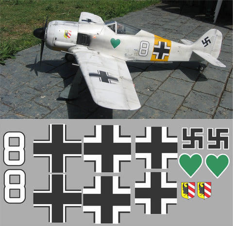 FW-190 White 8 Graphics Set