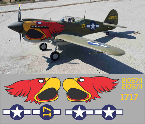 P-40 Parrot Head #17 Graphics Set