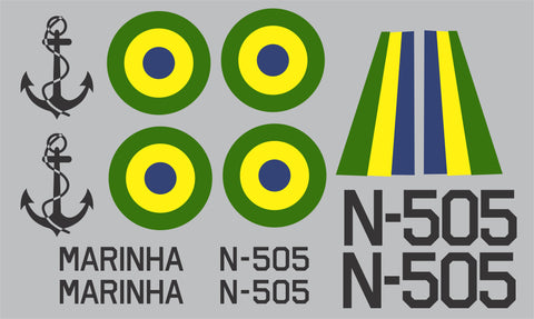 Piper Cub Brazilian Marinha N-505 Graphics Set