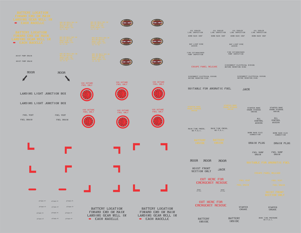 B 25 Color Examples B-25 Nomenclature – Callie Graphics