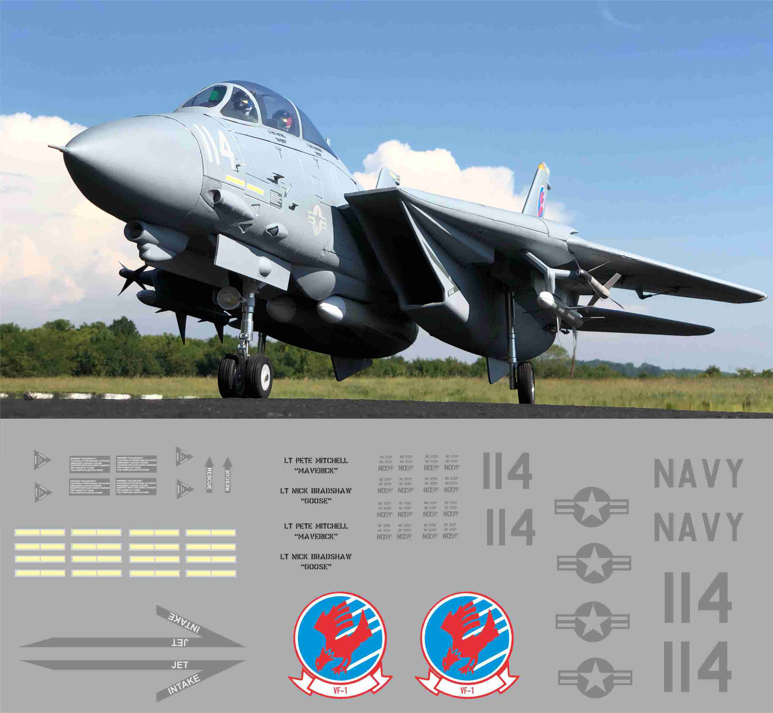 F-14 Top Gun #114 Graphics Set – Callie Graphics