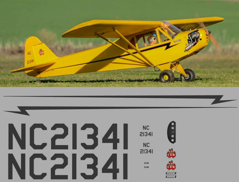 Traditional Yellow Piper Cub Graphics Set
