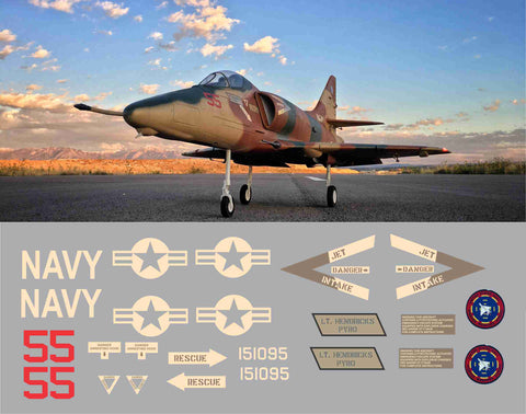 A-4 Skyhawk NFWS 'Top Gun' BuNo 151095 Graphics Set