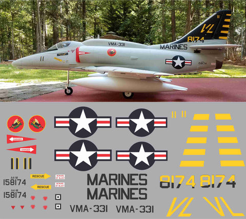 A-4 Skyhawk VMA-331 #158174 Graphics Set