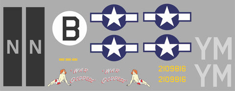B-24 War Goddess Graphics Set