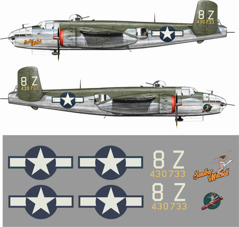 B-25 Sandbar Mitchell Graphics Set