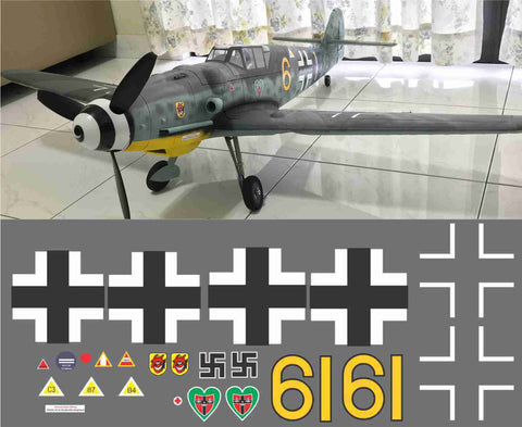BF 109 G6 9./JG 54 “Grünherz” Yellow 6 Graphics Set