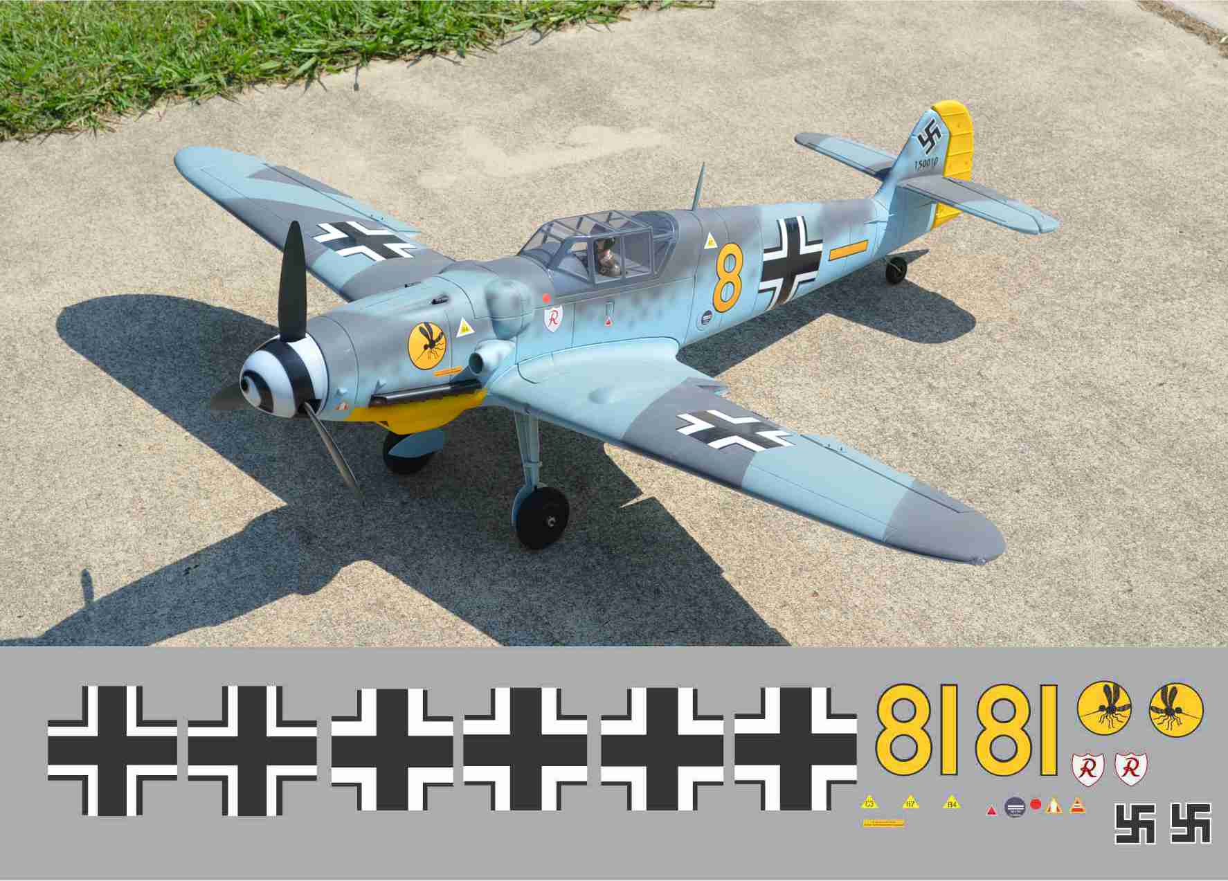 【限定生産】Bf 109 G-2 Sta.Kap.8./JG52 1/72 AA27106 Messerschmitt Bf 109G-2, Oberleutnant Günther Rall