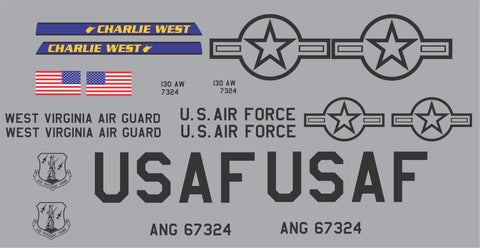 C-130 Gunship West Virginia ANG Graphics Set