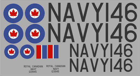 Corsair Royal Canadian Navy #146 Graphics Set
