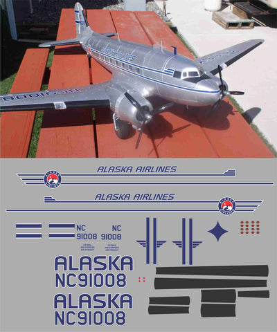 DC-3 Alaska Airlines Graphics Set