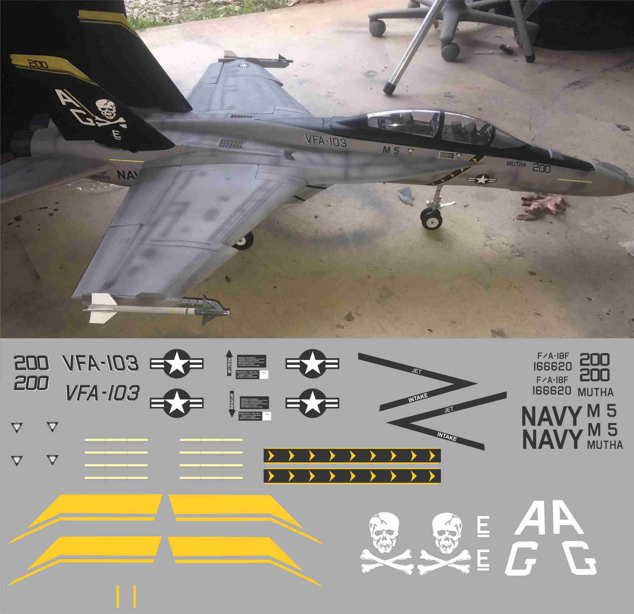 F-18 VFA-81 Low Vis Graphics Set – Callie Graphics