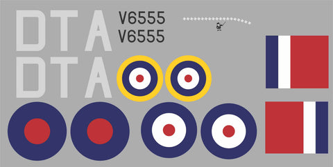 Hawker Hurricane DTA V6555 Graphics Set