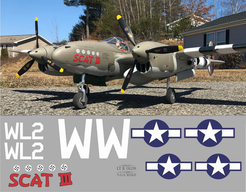 P-38 Scat III Graphics Set