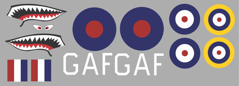 P-40 RAF GAF Graphics Set