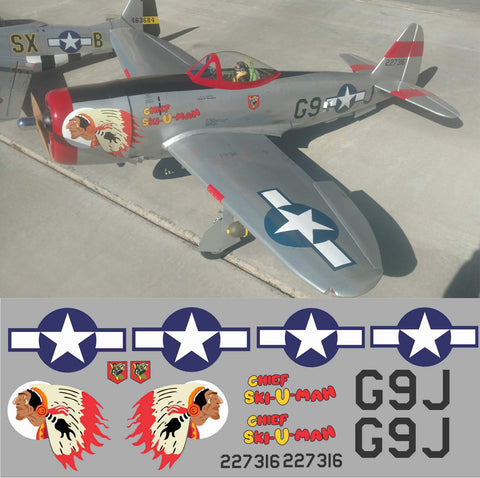 P-47 Chief Ski U Mah Graphics Set