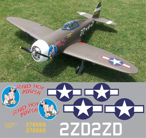 P-47 Raid Hot Mama Graphics Set