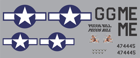 P-51D Pecos Bill Graphics Set