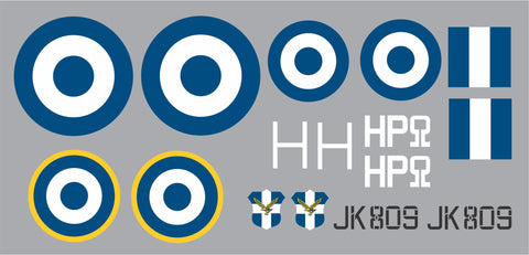 Spitfire JK 809 Hellenic Airforce "Hero" Graphics Set